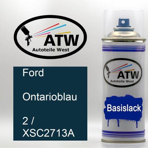 Ford, Ontarioblau, 2 / XSC2713A: 400ml Sprühdose, von ATW Autoteile West.